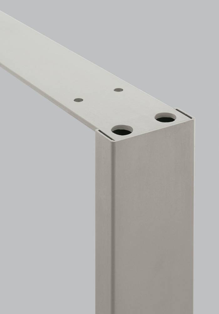 Pied de table rectangulaire télescopique en acier coloris blanc H 720 mm  ZDN PRT907006